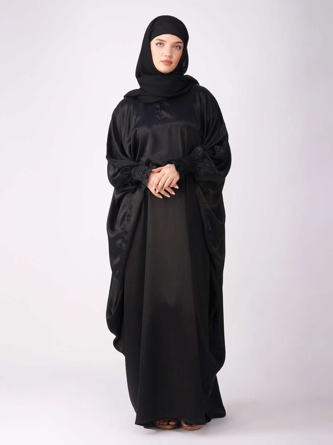 Qamarun Black Kaftan Set