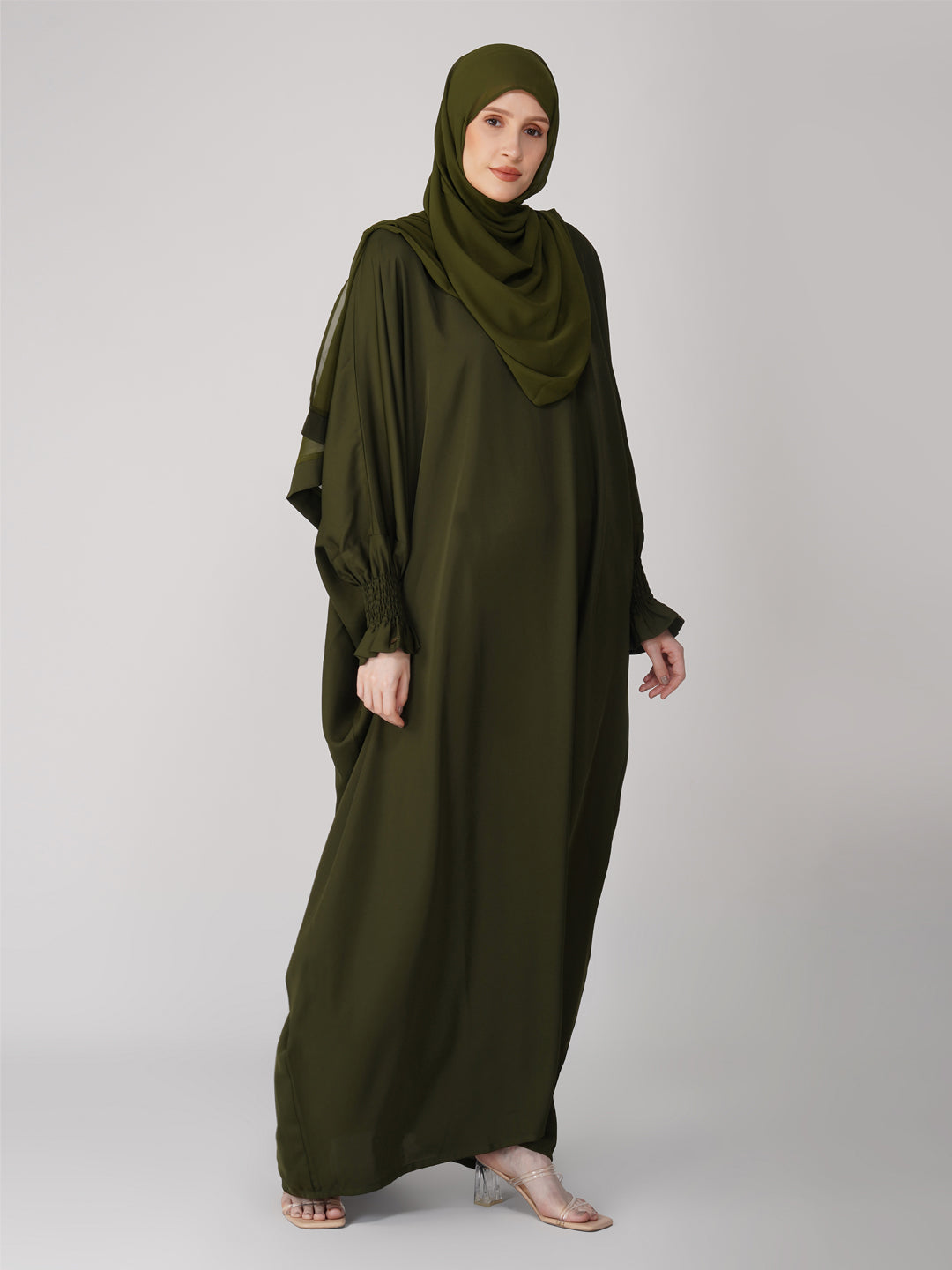 Classic Kaftan With Smocked Sleeves