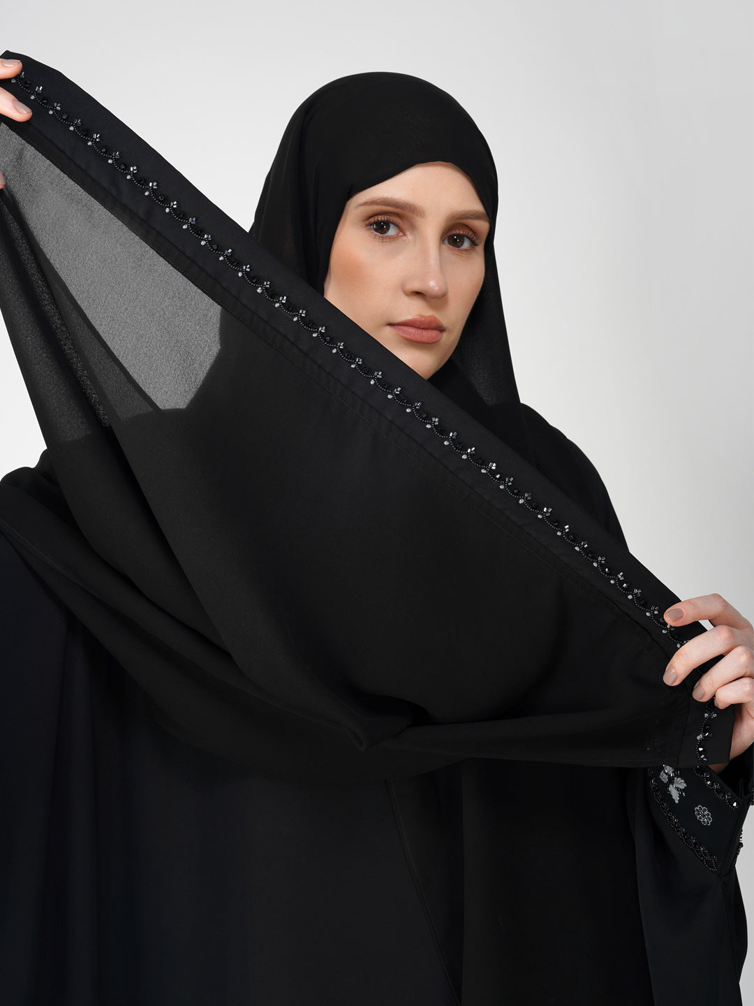 Hoor Kaftan With Handwork Detail At Cuff