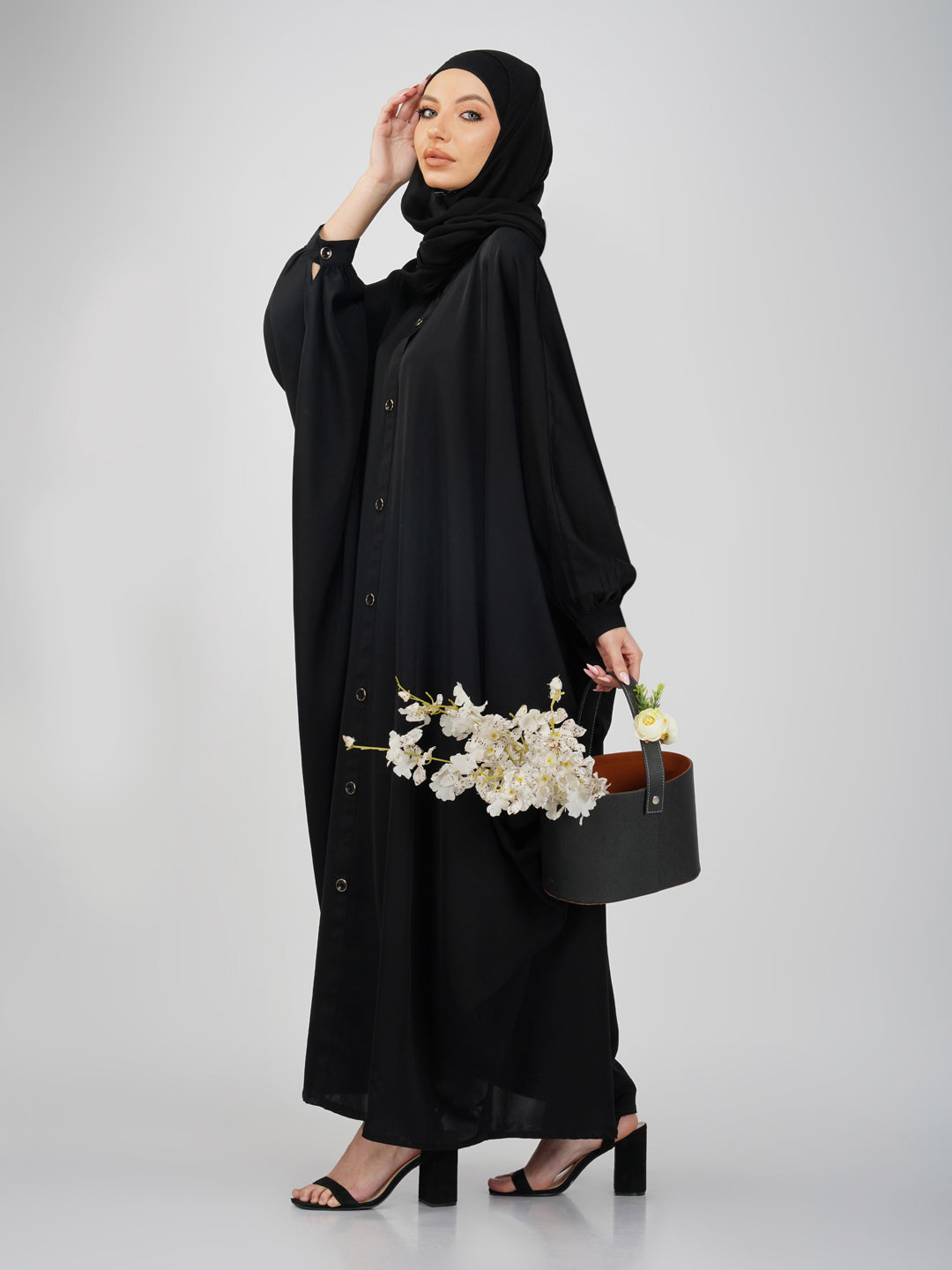 Classic Kaftan with Show Button Detail