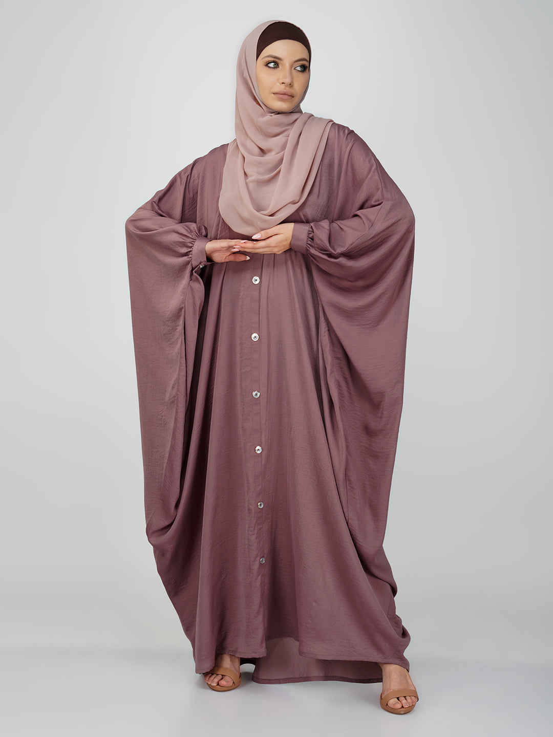 Classic Kaftan with Show Button Detail