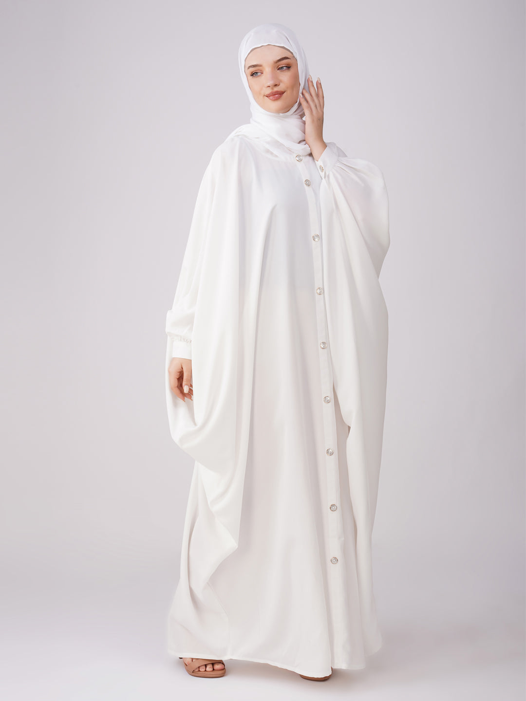 Classic Kaftan With Show Button Detail