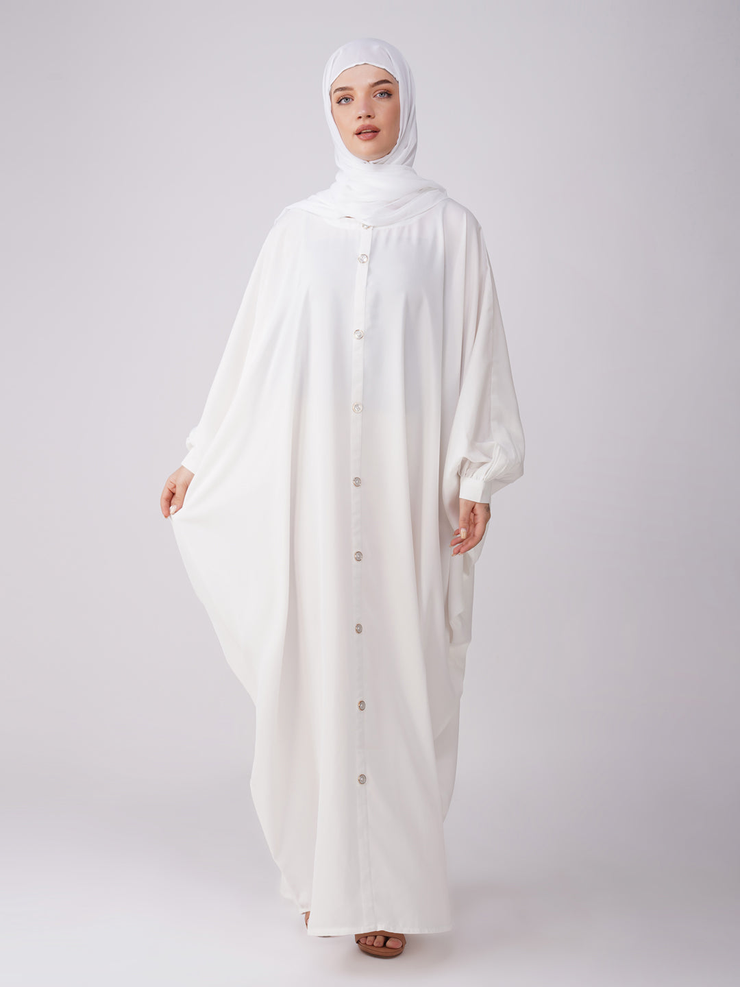 Classic Kaftan With Show Button Detail