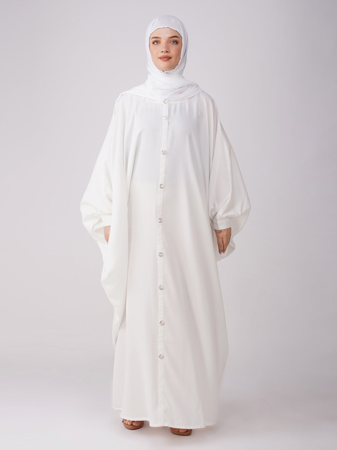 Classic Kaftan With Show Button Detail
