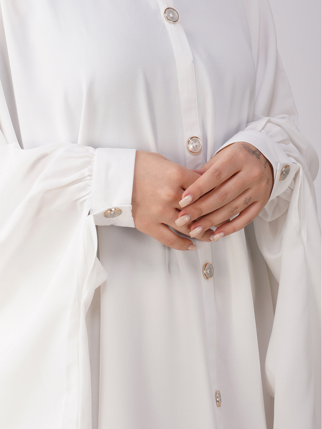 Classic Kaftan With Show Button Detail