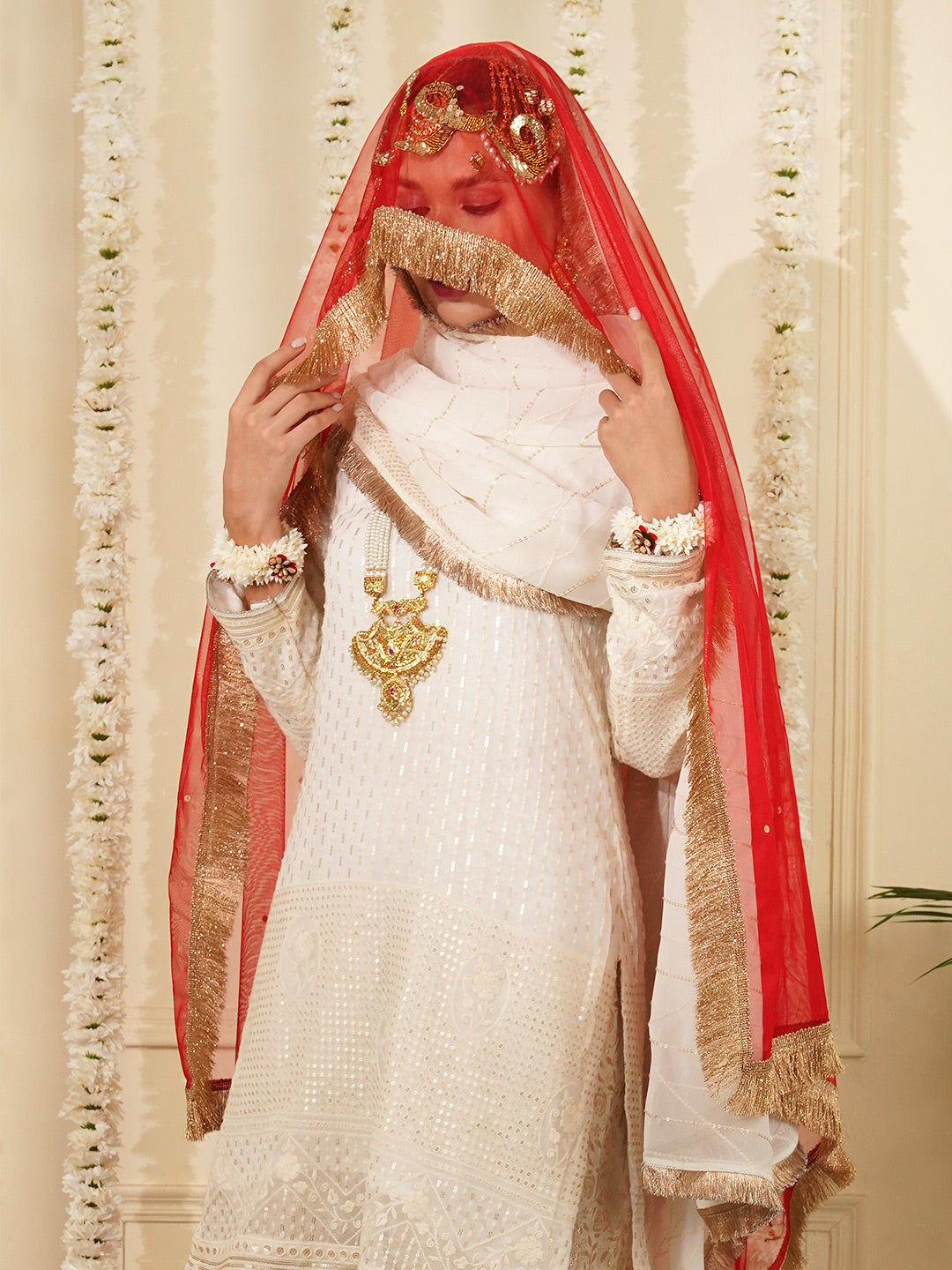 Bridal Dupatta - Handwork