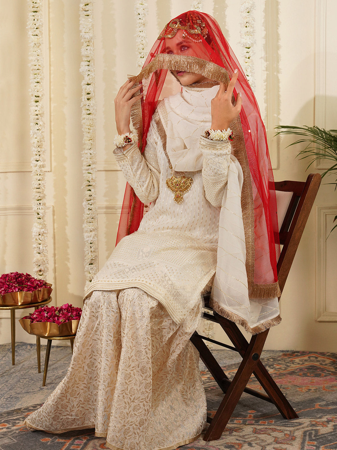 Bridal Dupatta - Handwork