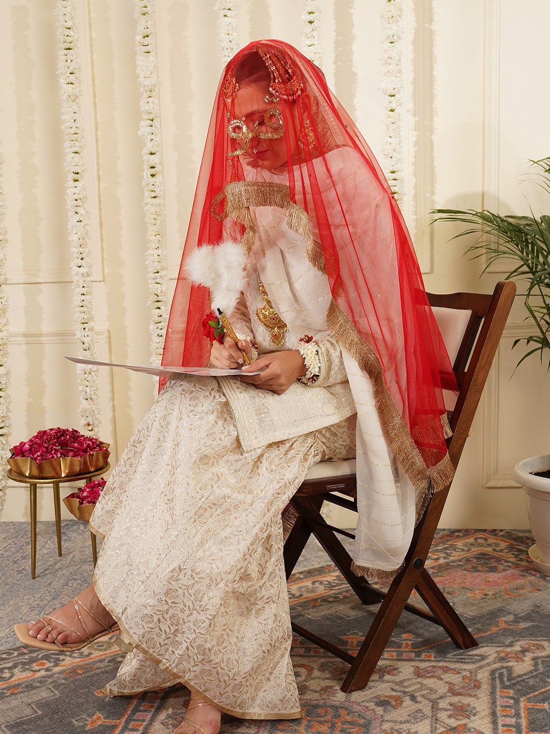 Bridal Dupatta - Handwork