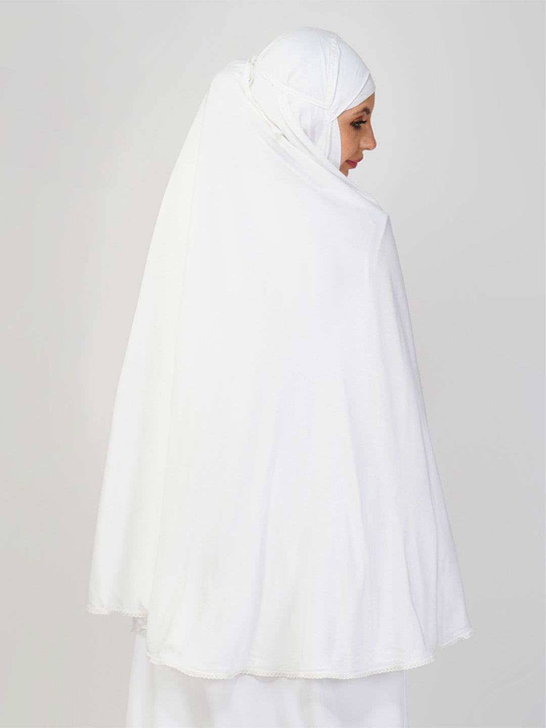 Arisha White Cotton Namaz Makhna
