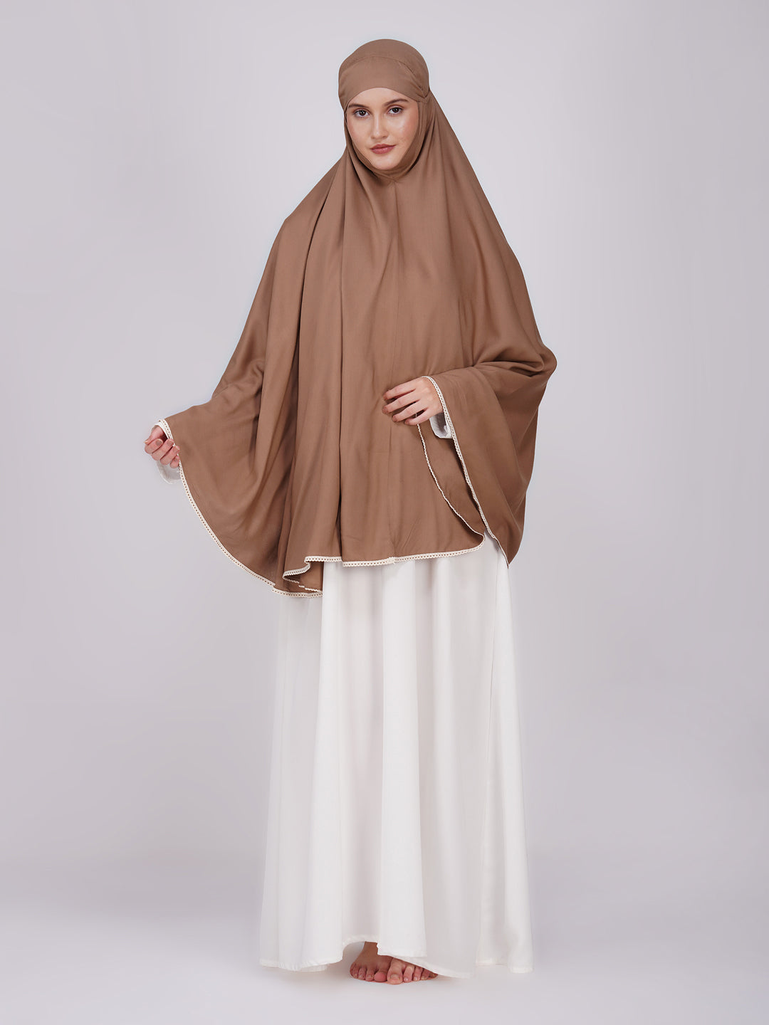 Arisha Brown Cotton Namaz Makhna