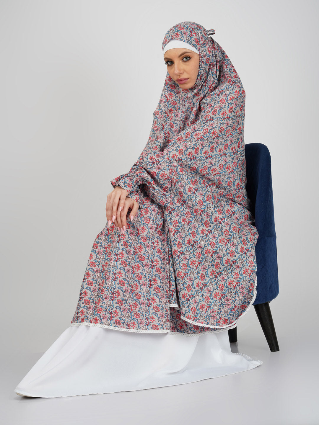 Juhi Rose Floral Knee Length Cotton Namaz Makhna