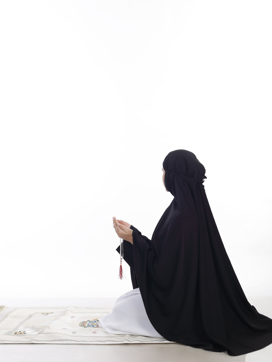 Kashaf Black Solid Namaz Makhna