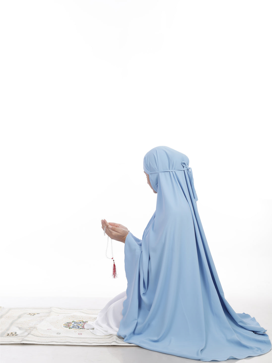 Kashaf Sky Blue Solid Namaz Makhna
