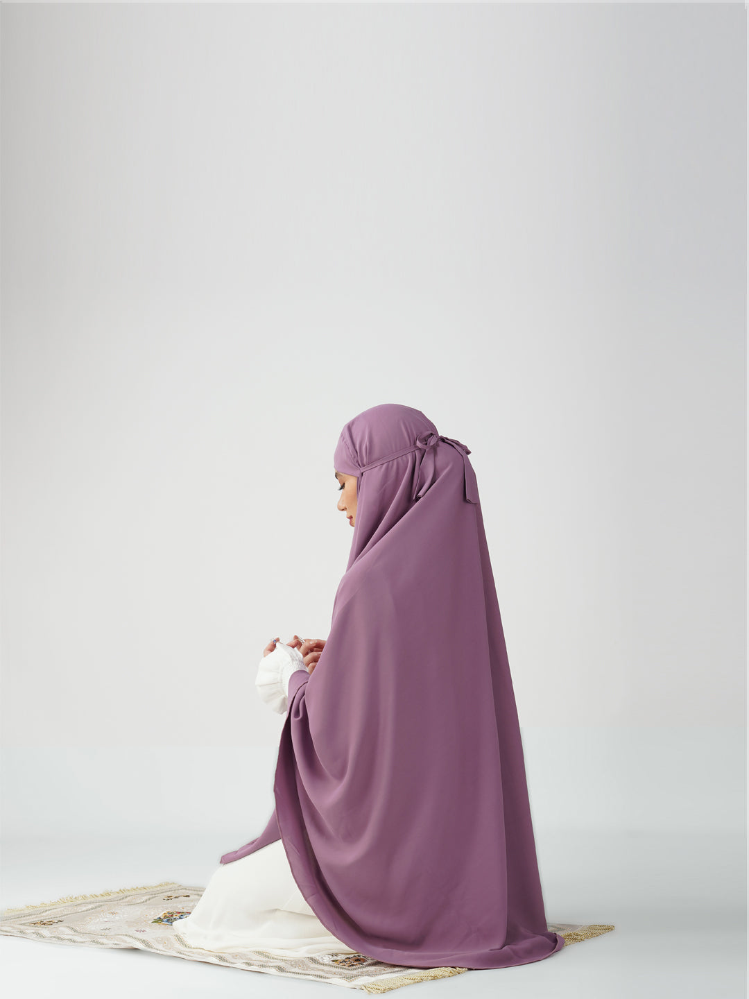 Kashaf Purple Solid Namaz Makhna