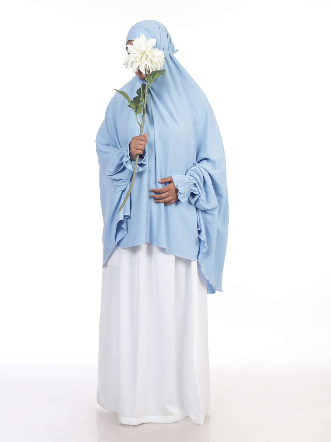 Kashaf Sky Blue Solid Namaz Makhna