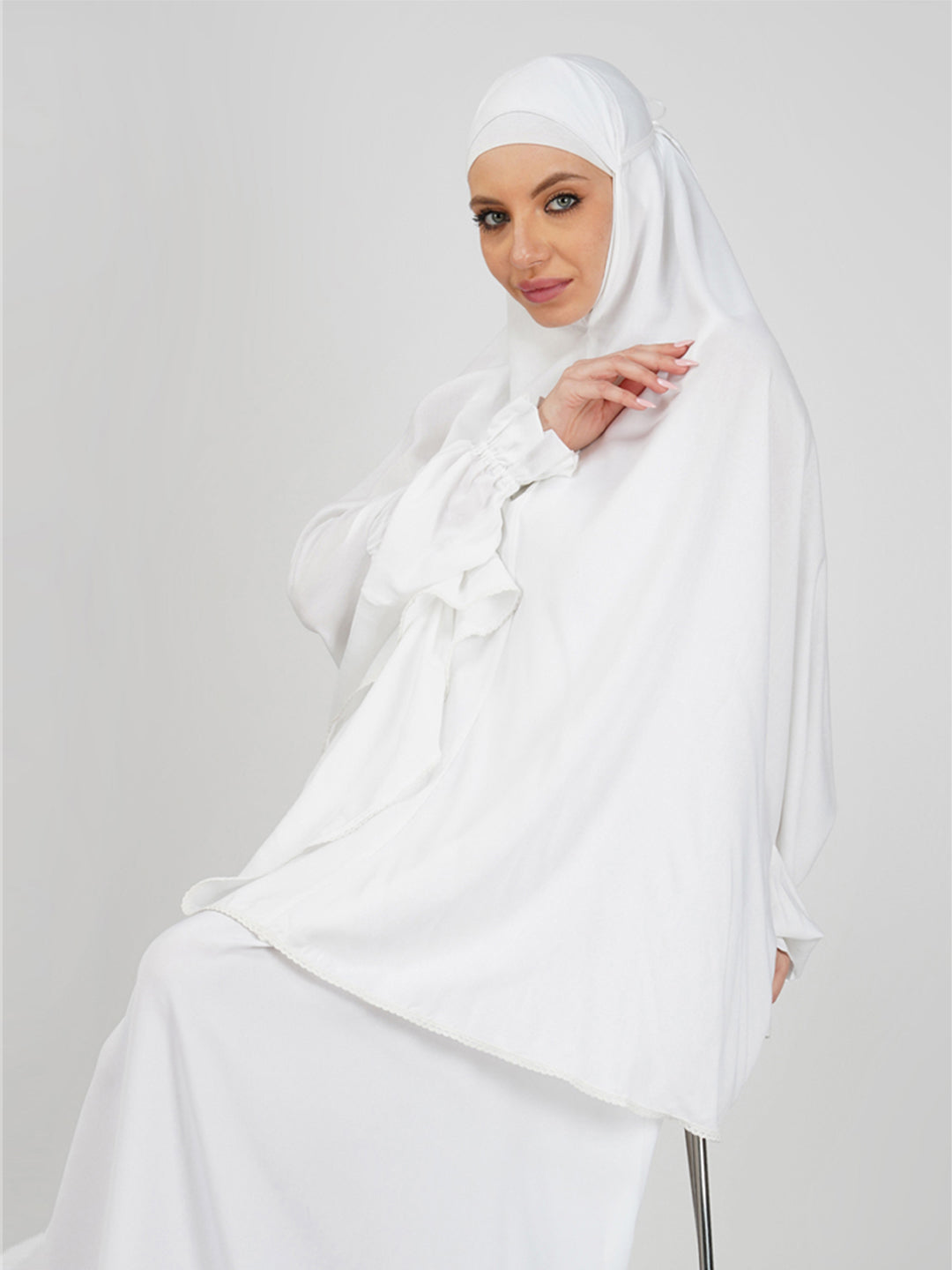 Arisha White Cotton Namaz Makhna