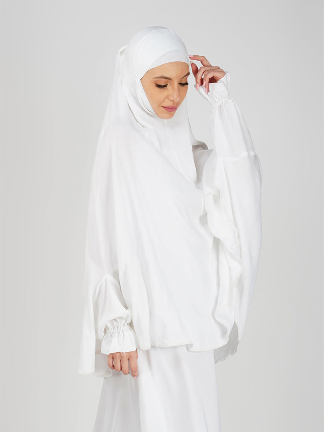 Arisha White Cotton Namaz Makhna