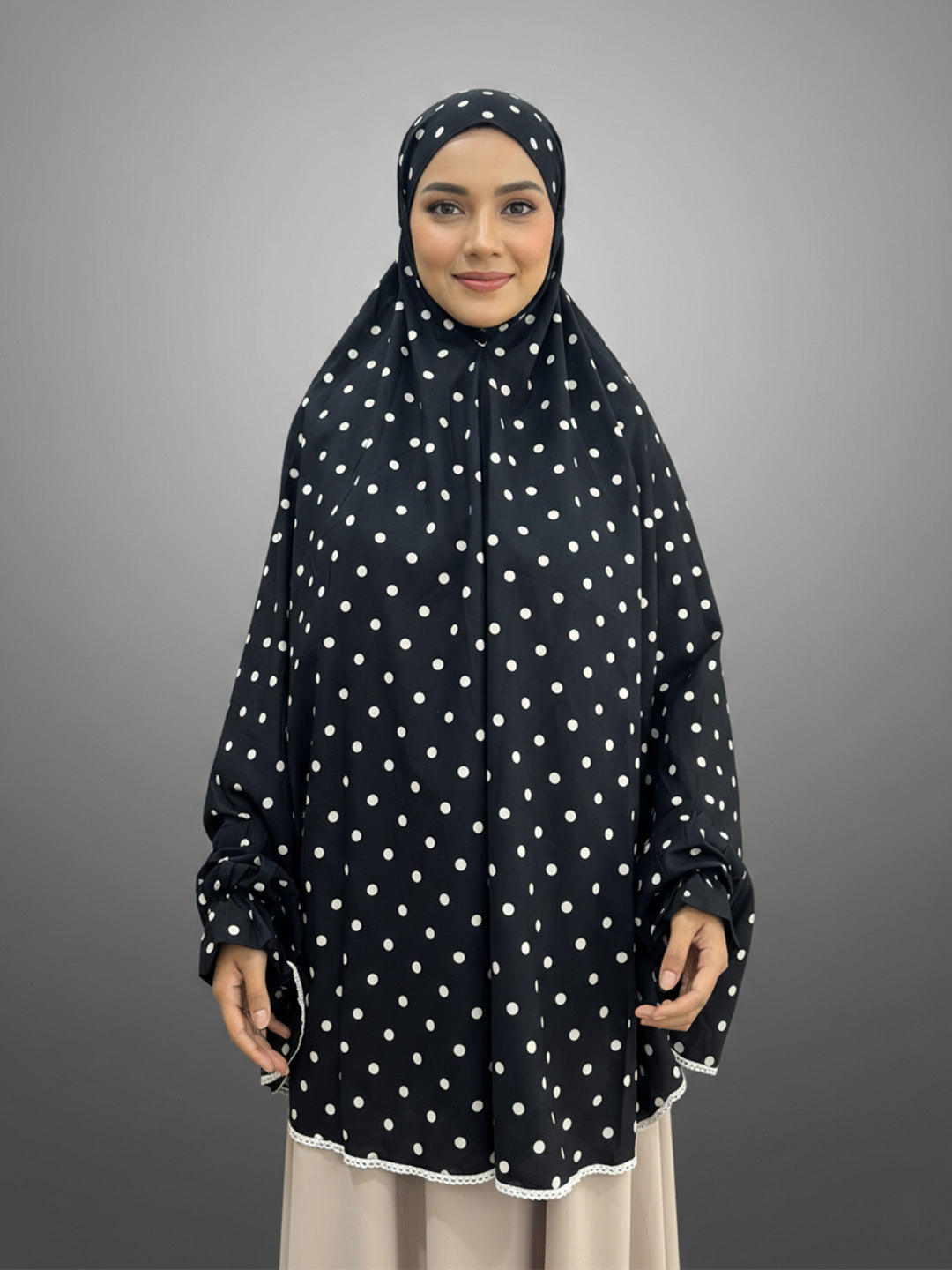 Leena Black Cotton Namaz Makhna
