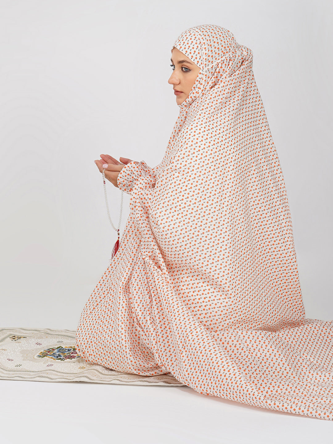 Falak Ditsy Floral Cotton Prayer Dress