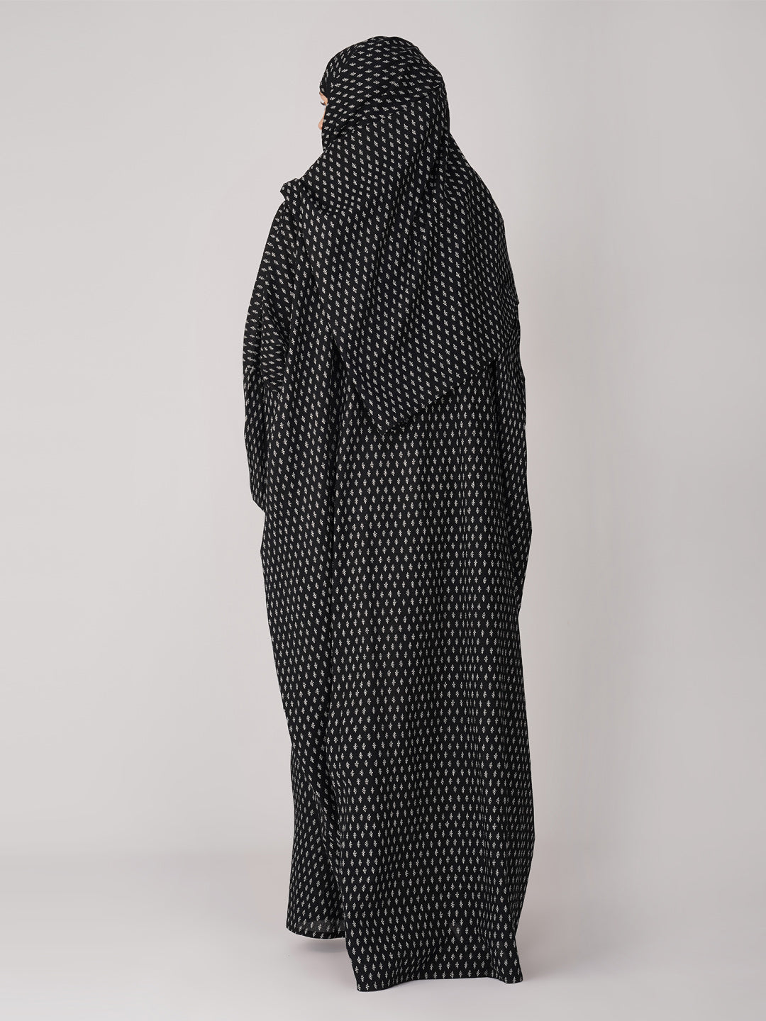 Asma Black Cotton Prayer Dress