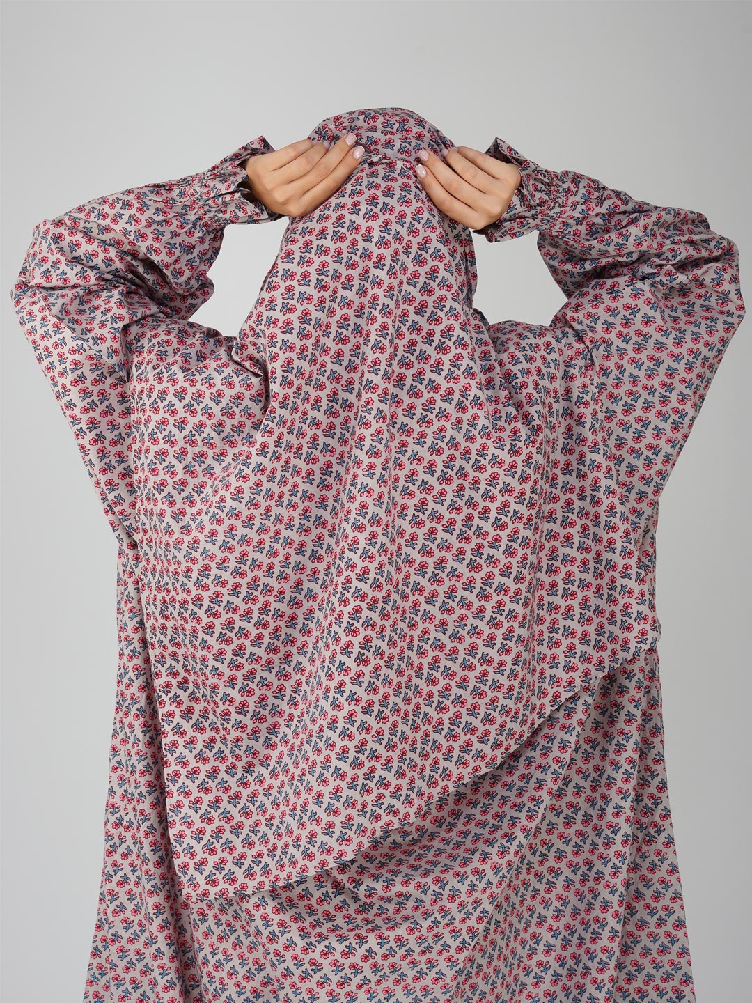 Nyla Grey Cotton Prayer Dress