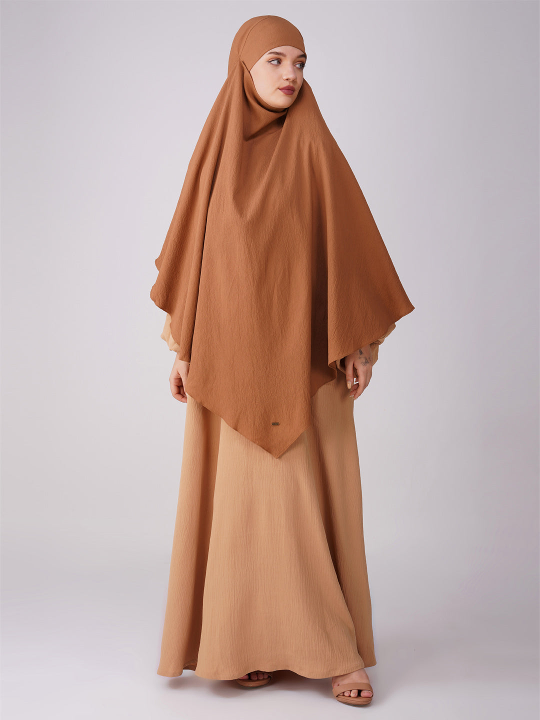Single Layer Soft Poly Crinkle Khimar