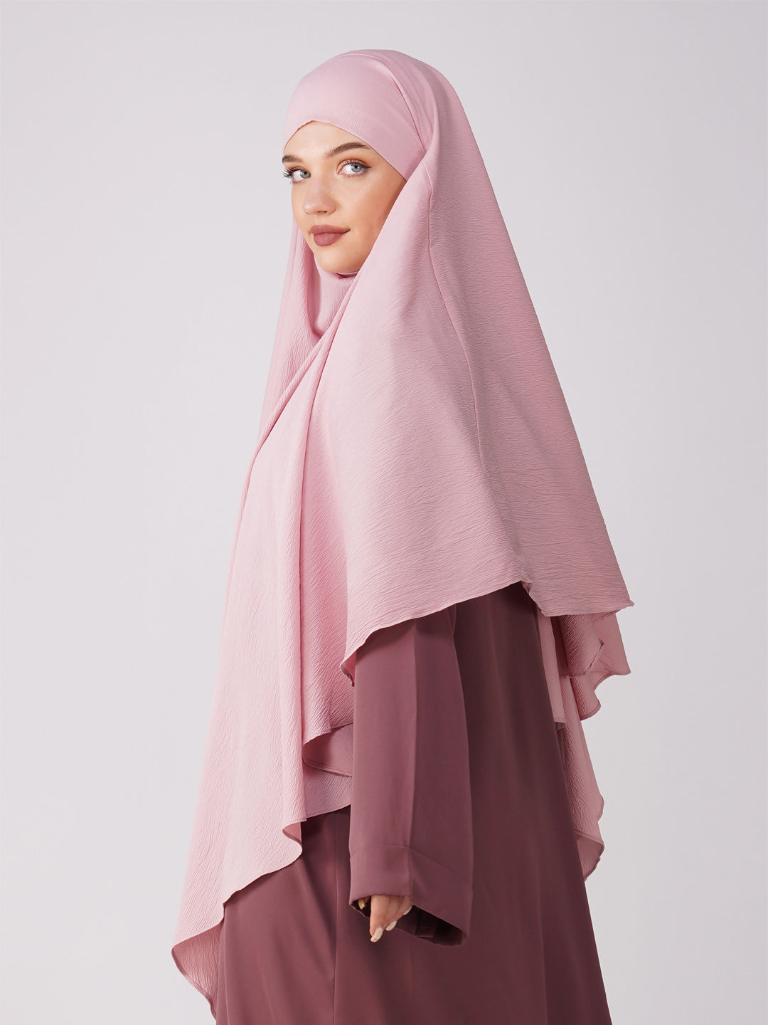 Single Layer Soft Poly Crinkle Khimar