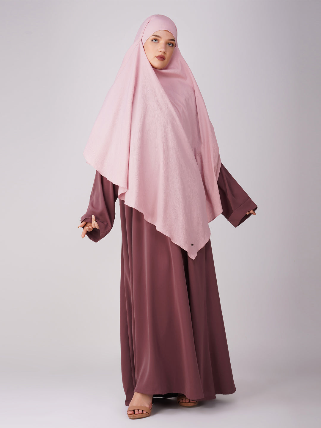 Single Layer Soft Poly Crinkle Khimar