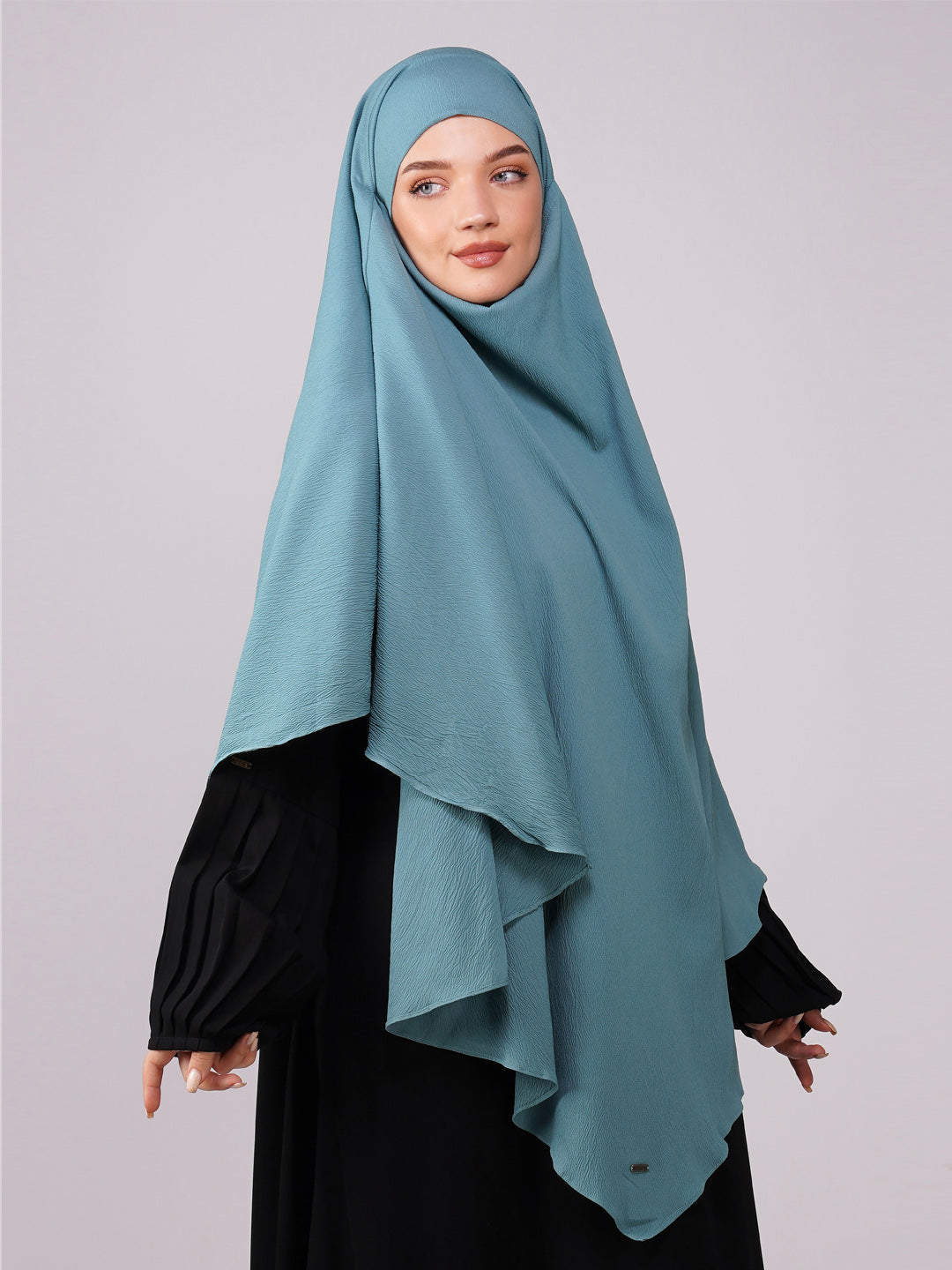 Single Layer Soft Poly Crinkle Khimar