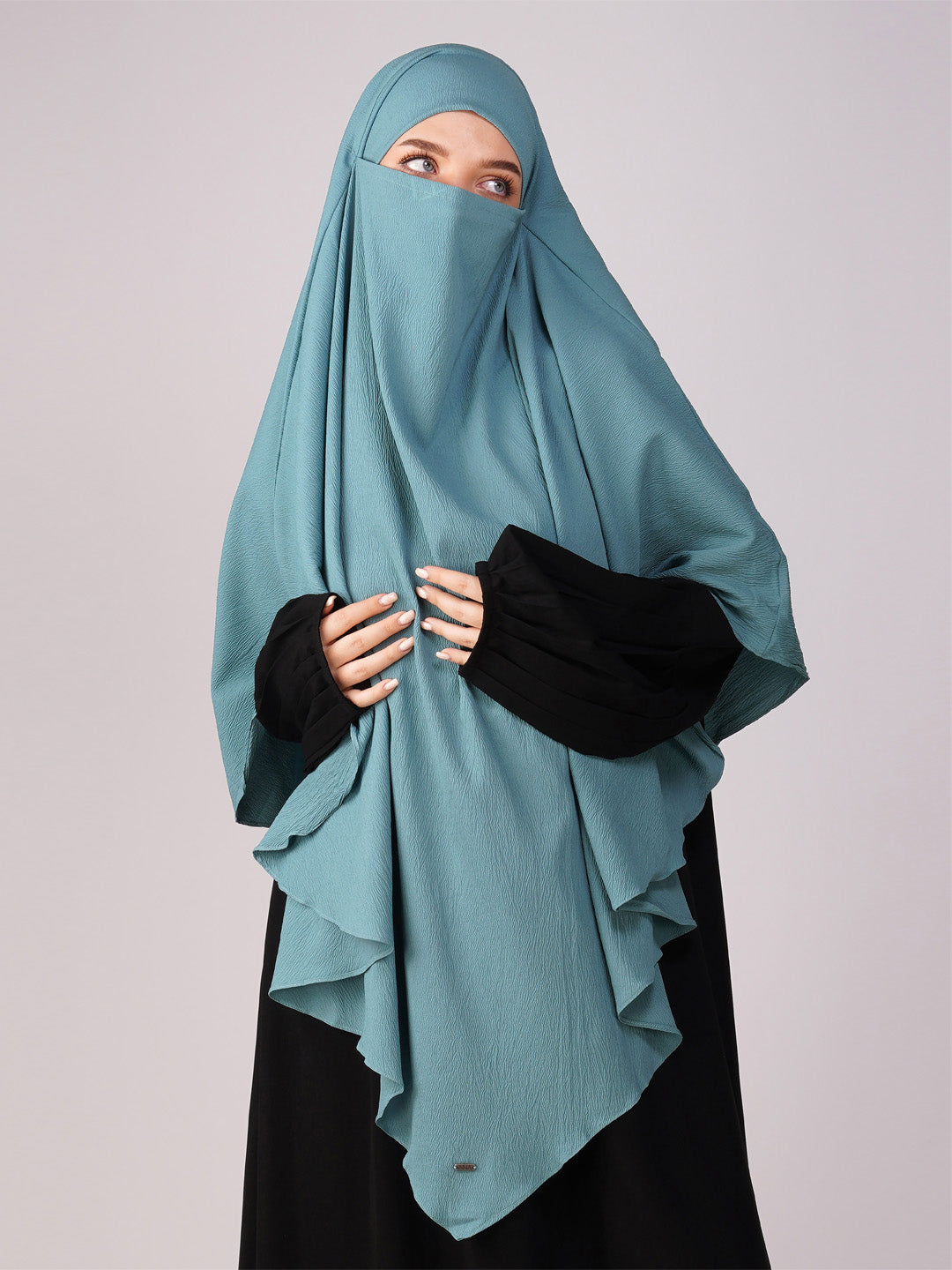 Single Layer Soft Poly Crinkle Khimar