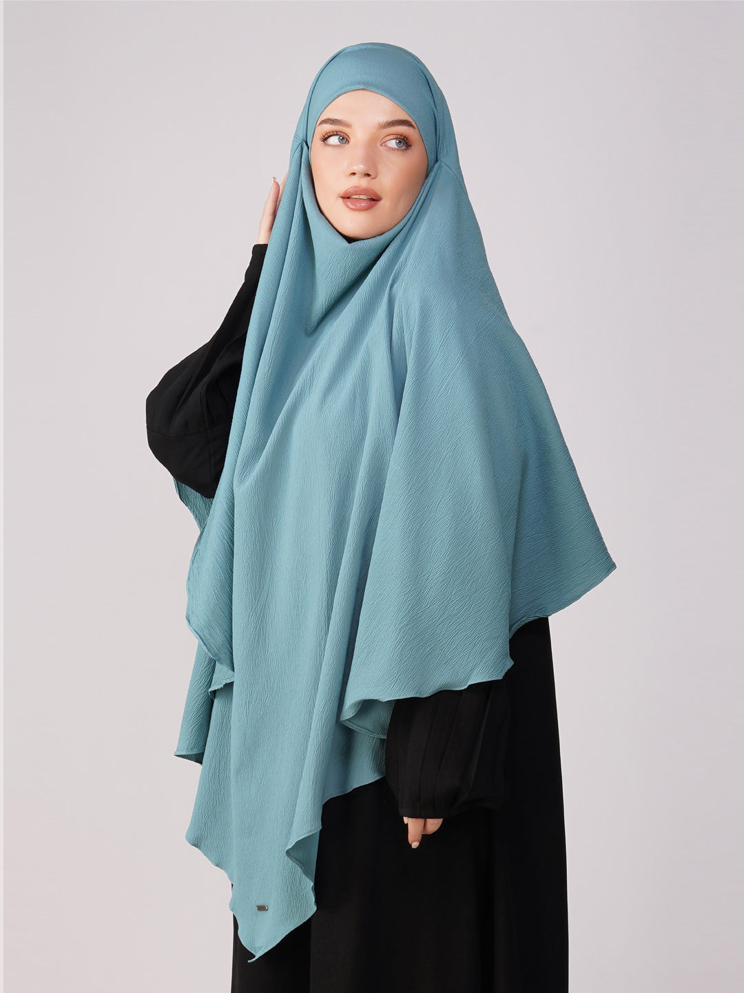 Single Layer Soft Poly Crinkle Khimar
