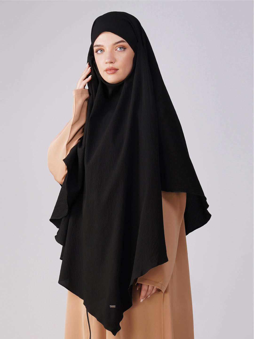 Single Layer Soft Poly Crinkle Khimar