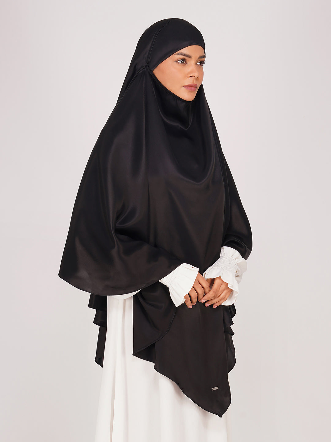 Single Layer Satin Khimar