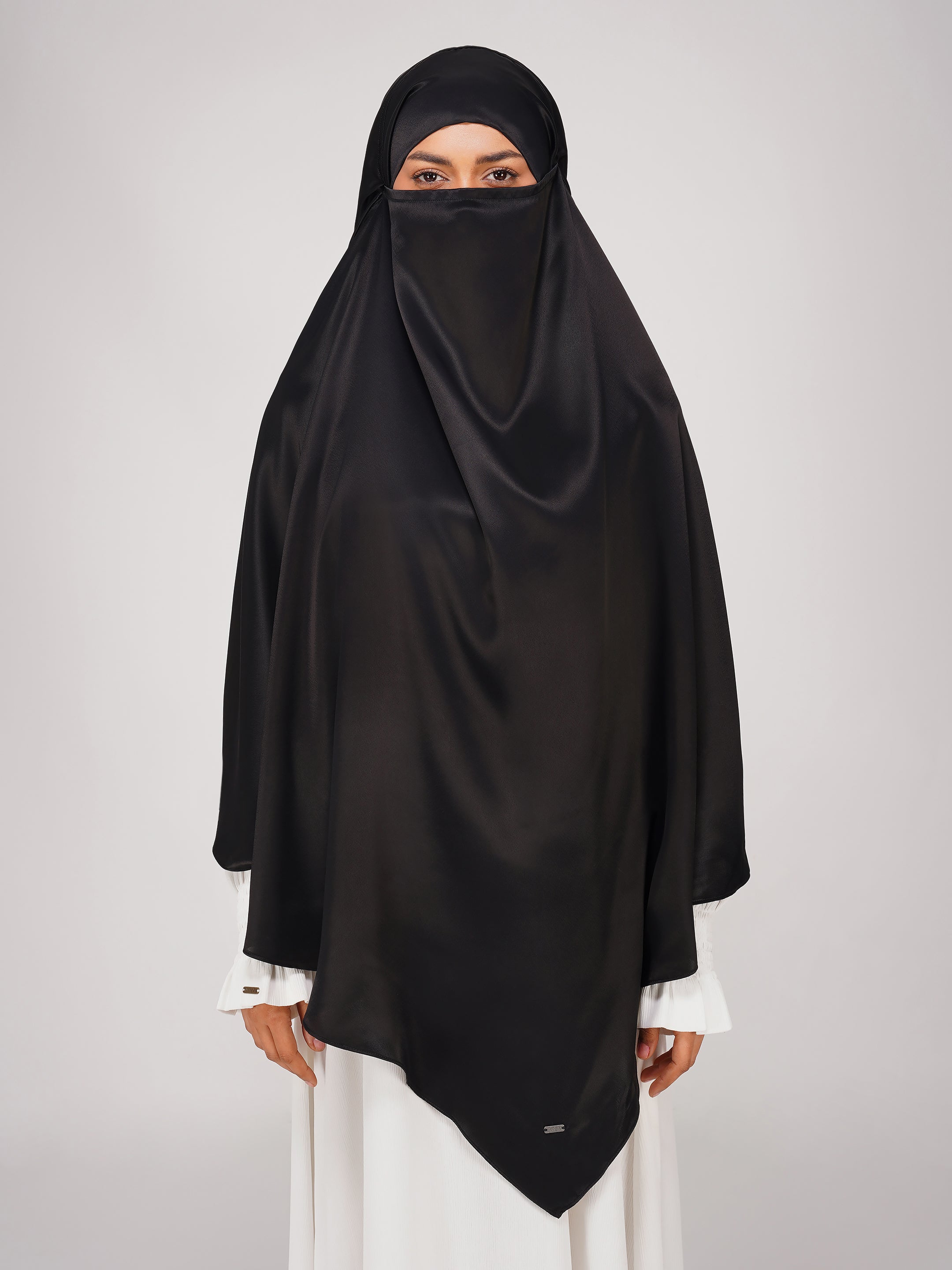 Single Layer Satin Khimar