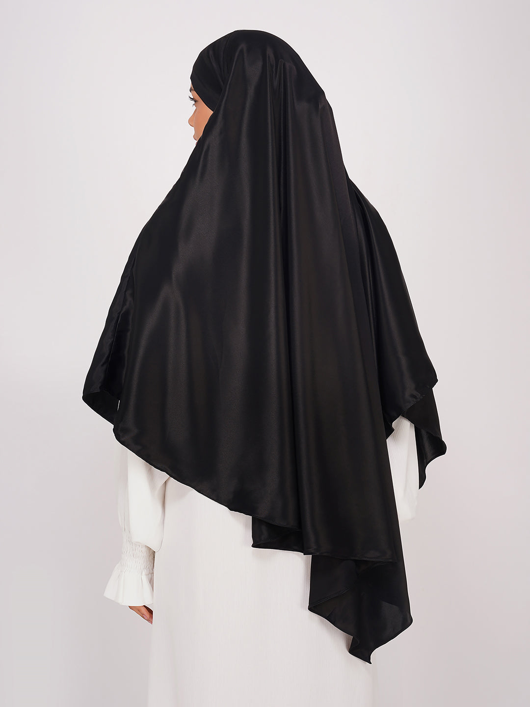Single Layer Satin Khimar