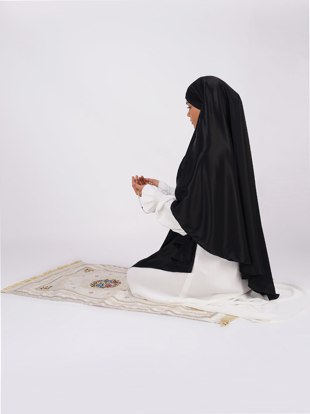 Single Layer Satin Khimar