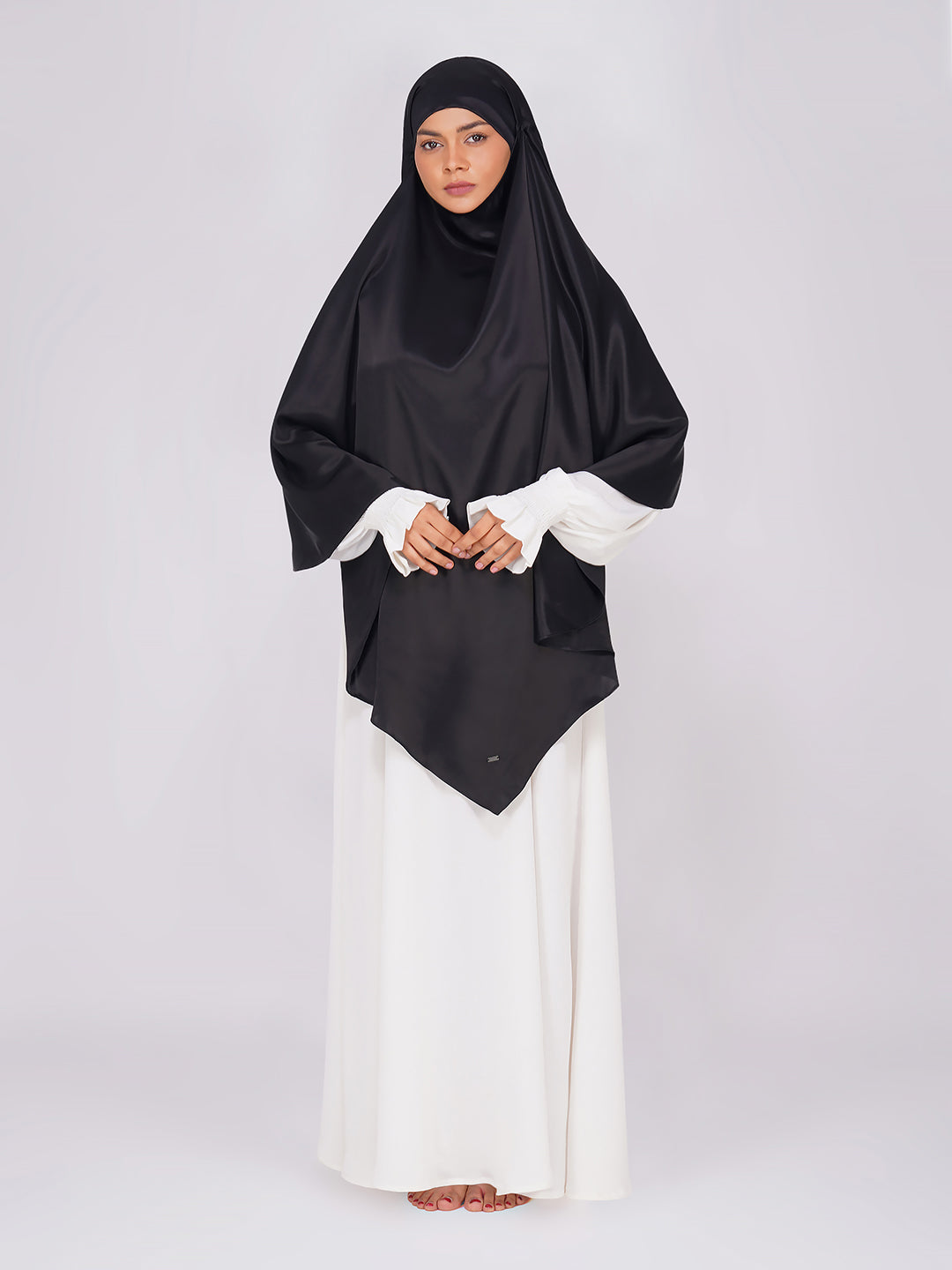 Single Layer Satin Khimar