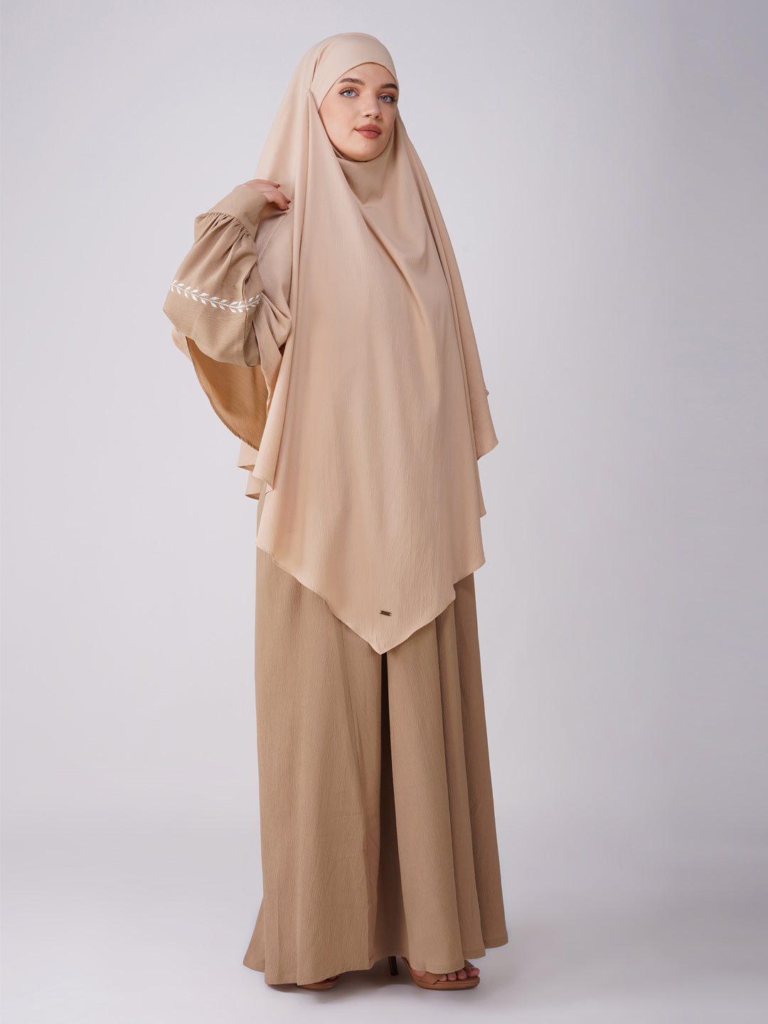 Single Layer Soft Poly Crinkle Khimar