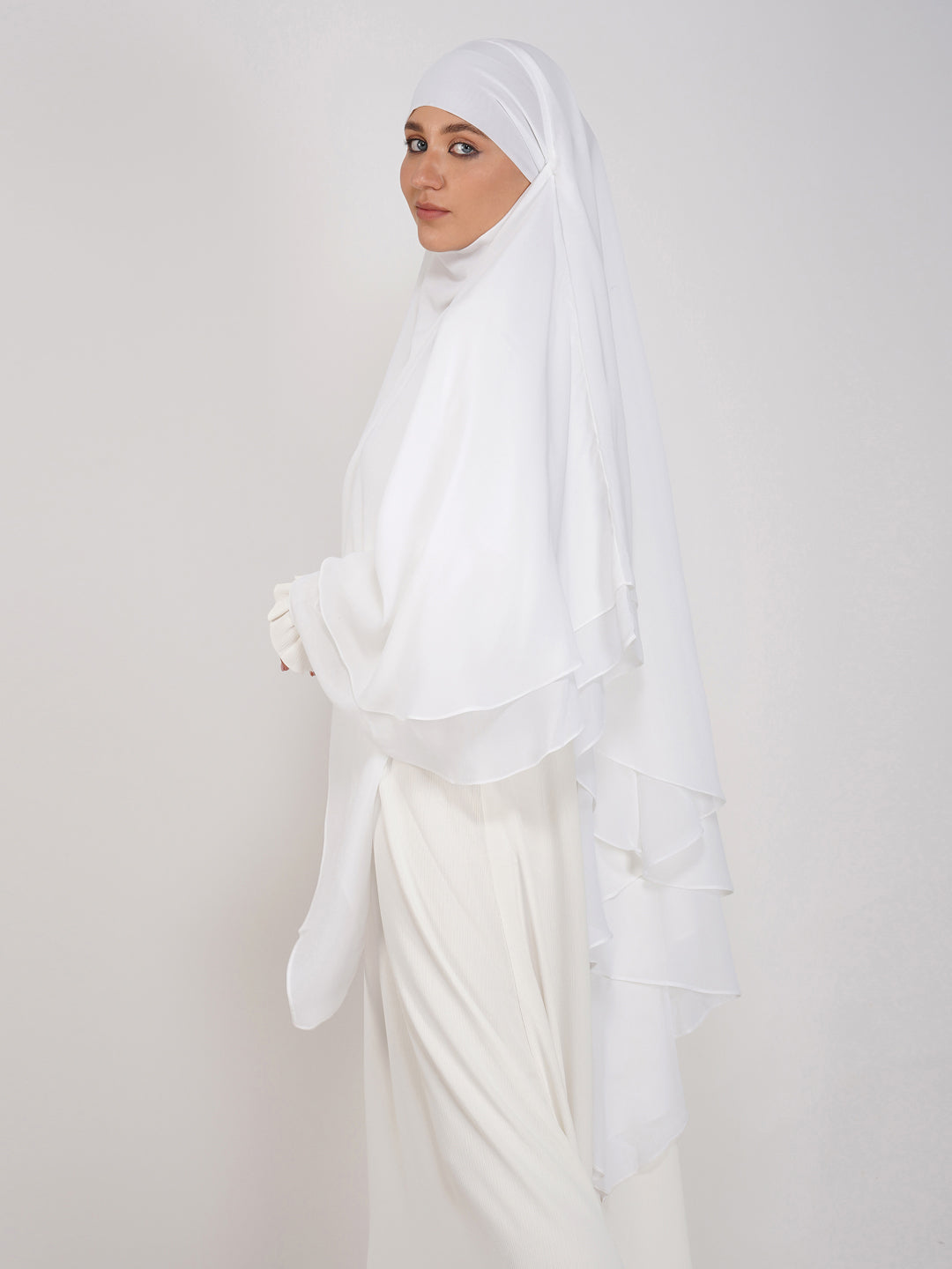 Double Layer Soft Georgette Khimar