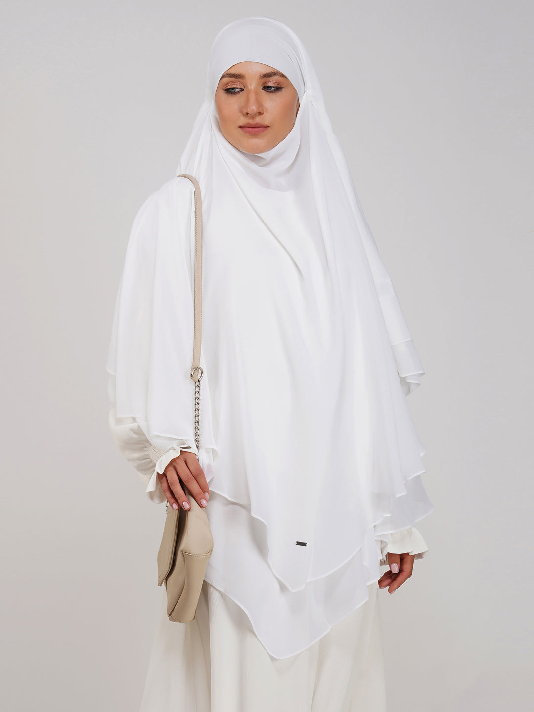 Double Layer Soft Georgette Khimar