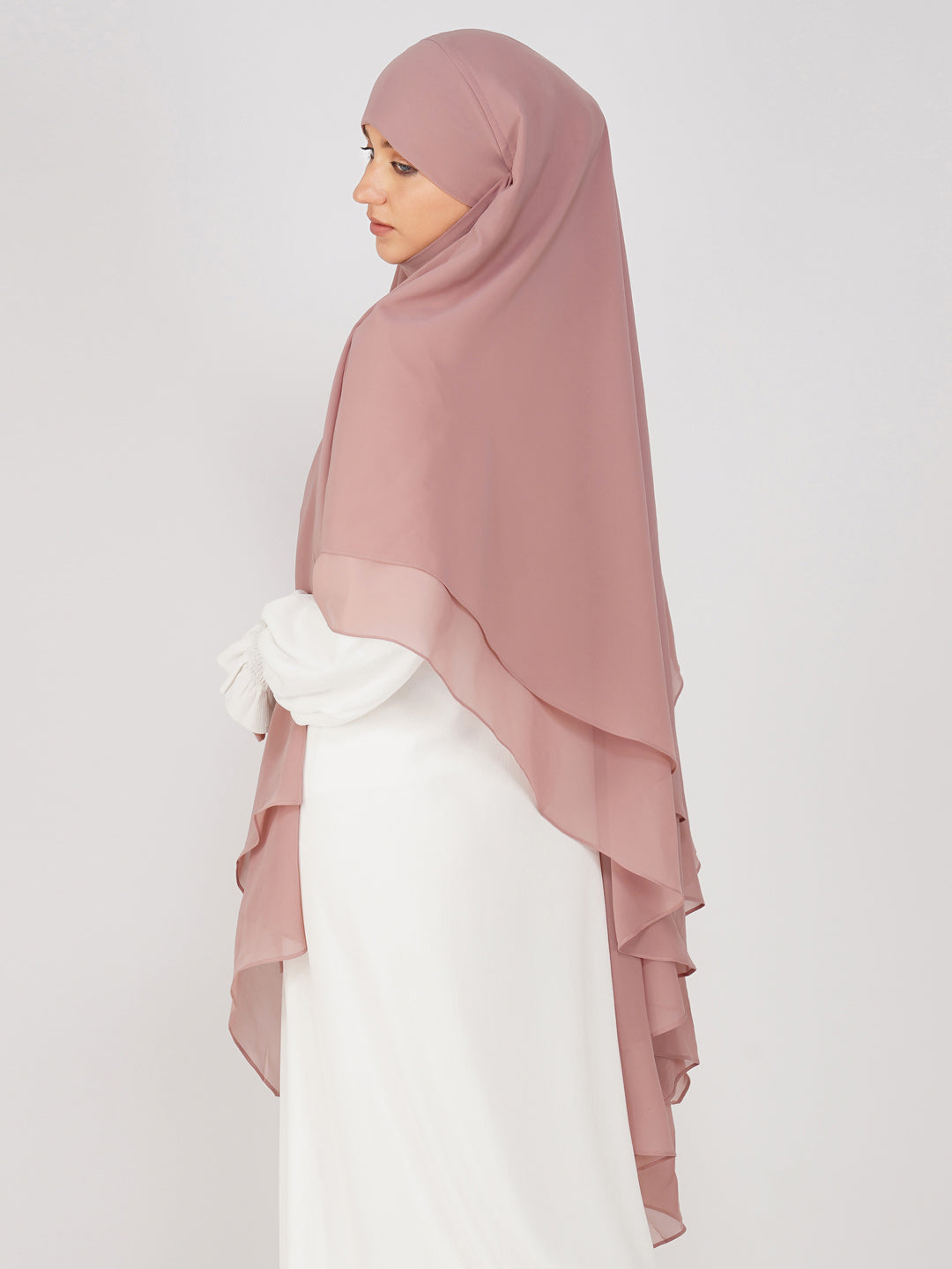 Double Layer Soft Georgette Khimar
