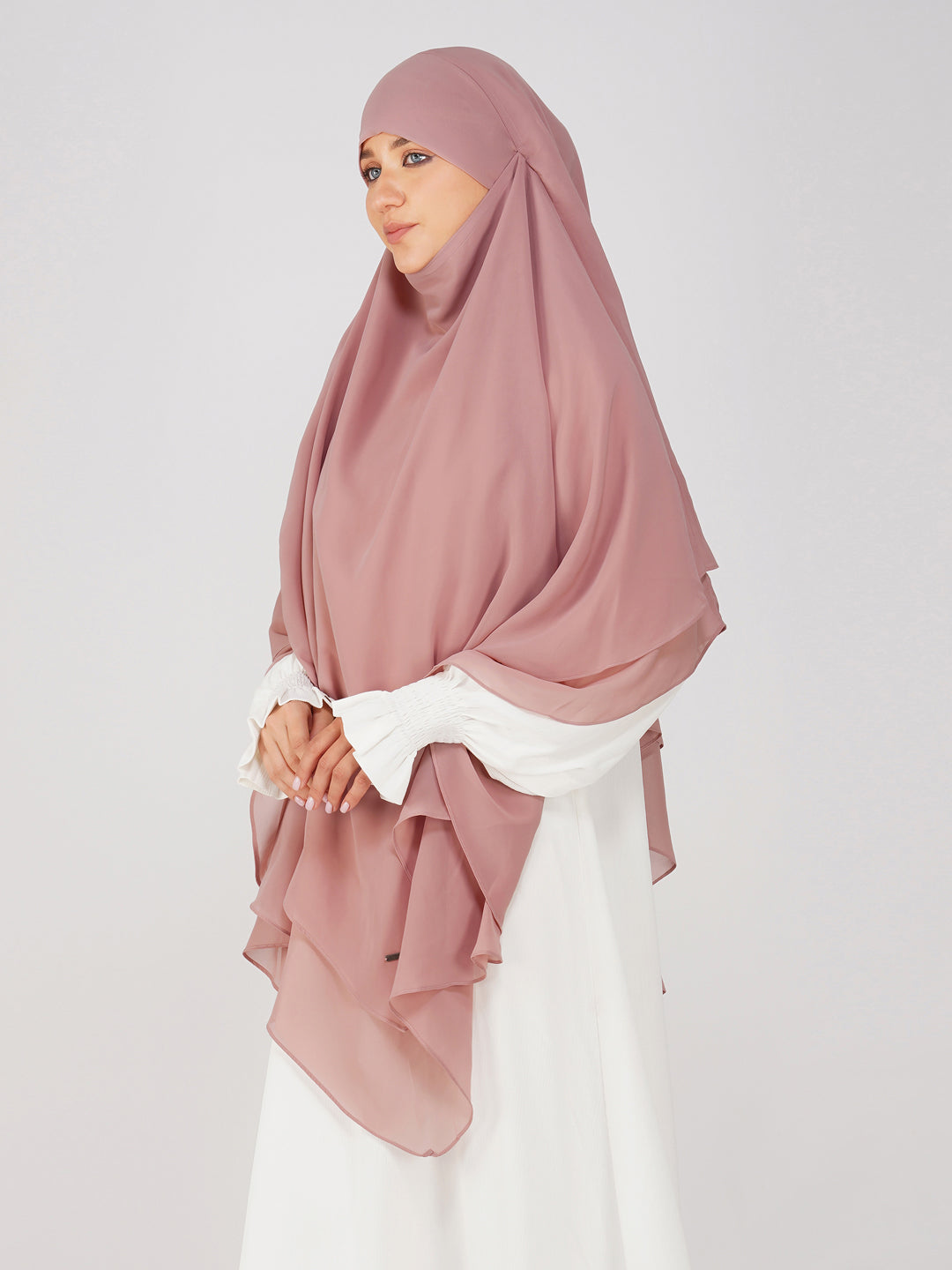 Double Layer Soft Georgette Khimar