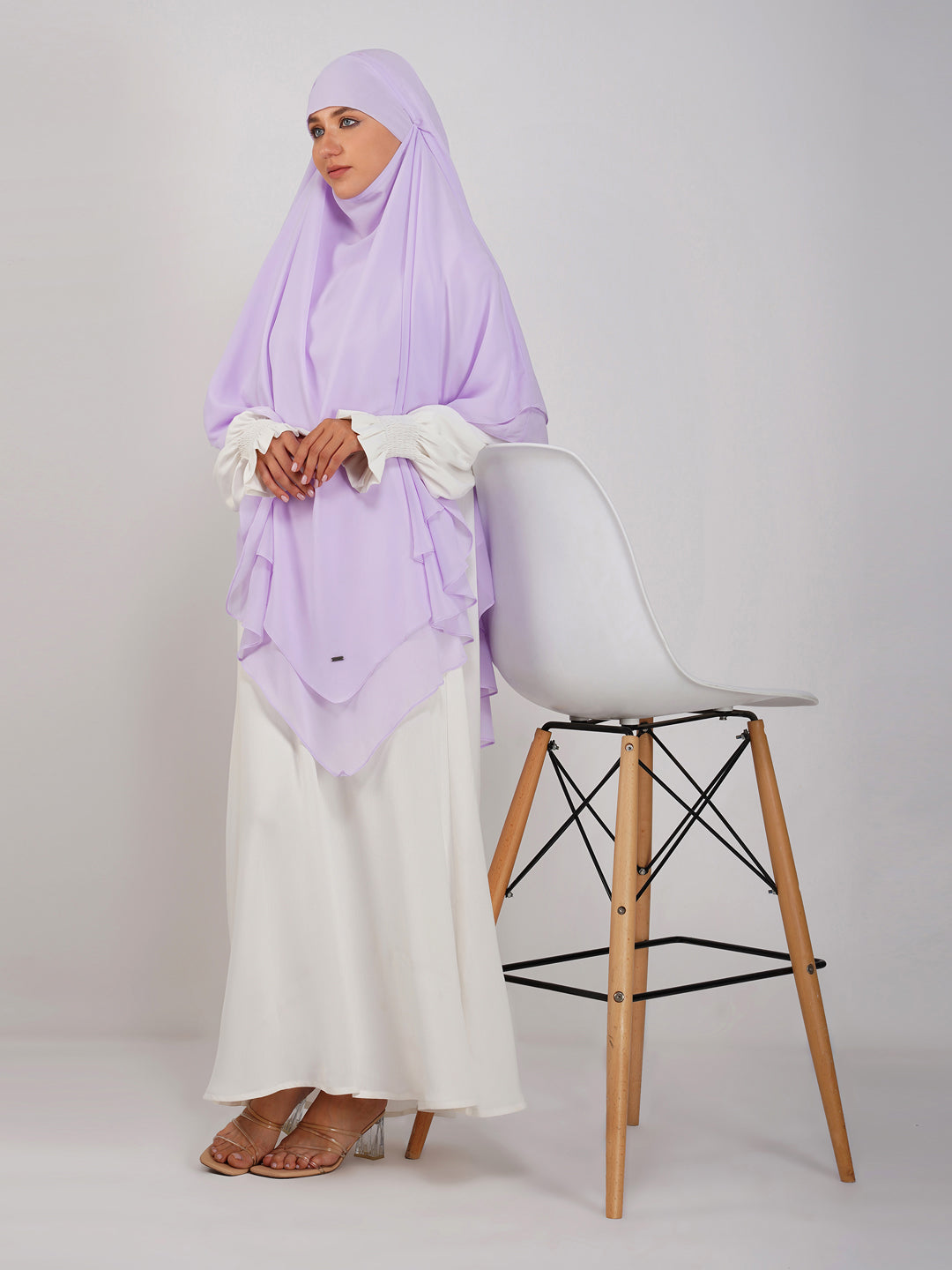 Double Layer Soft Georgette Khimar