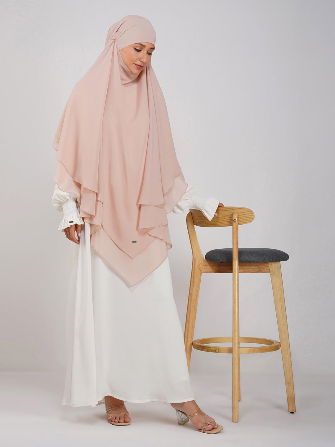 Double Layer Soft Georgette Khimar