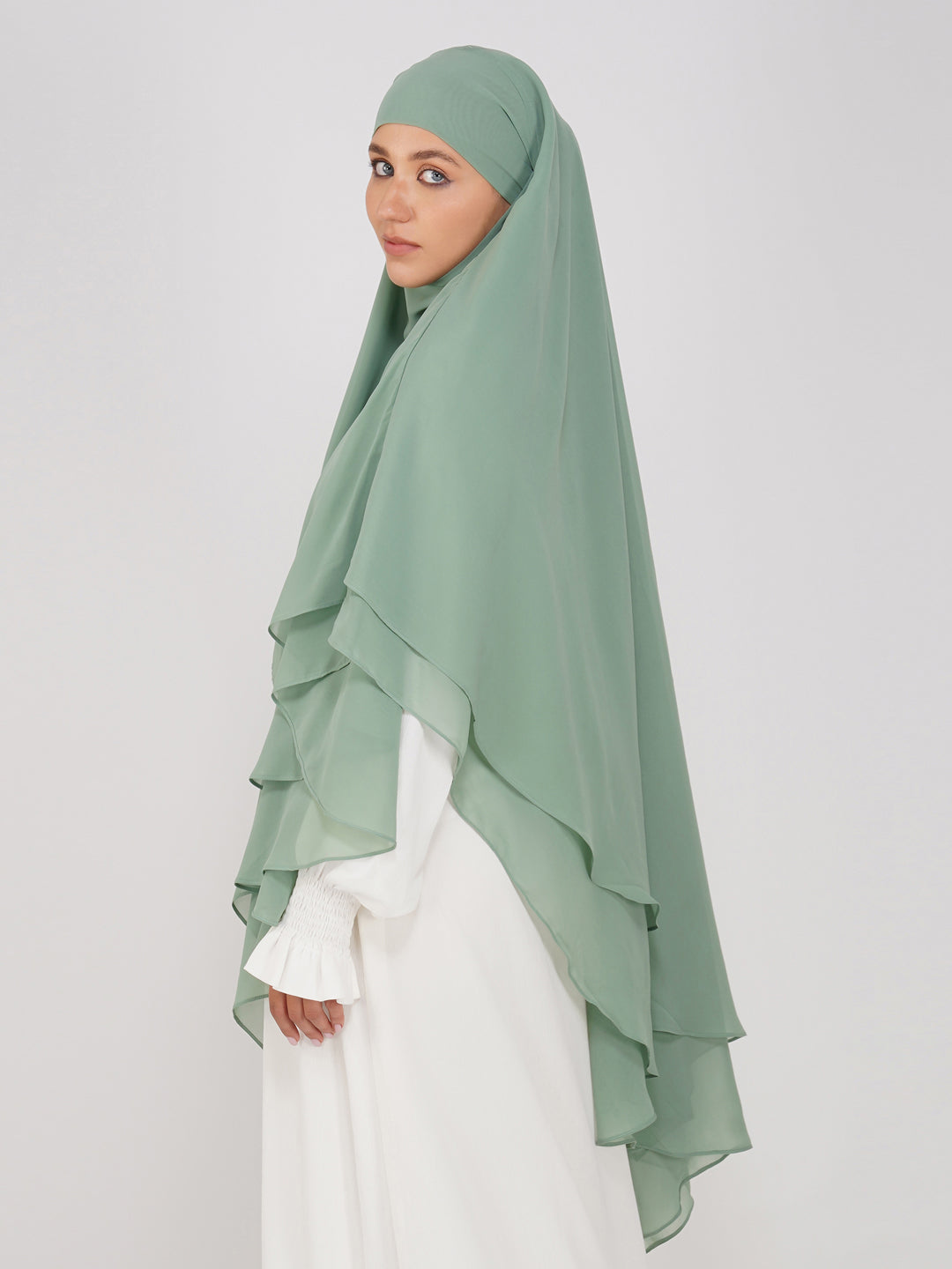 Double Layer Soft Georgette Khimar