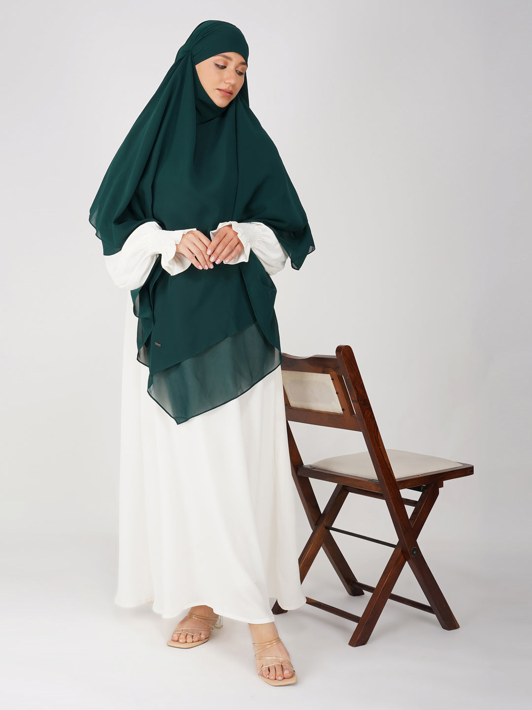 Triple Layer Soft Georgette Khimar