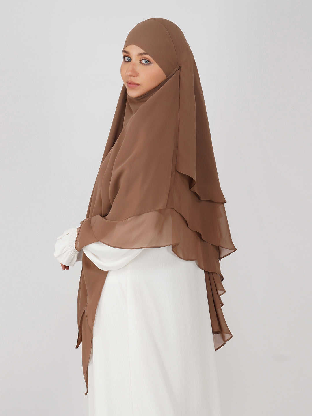 Triple Layer Soft Georgette Khimar