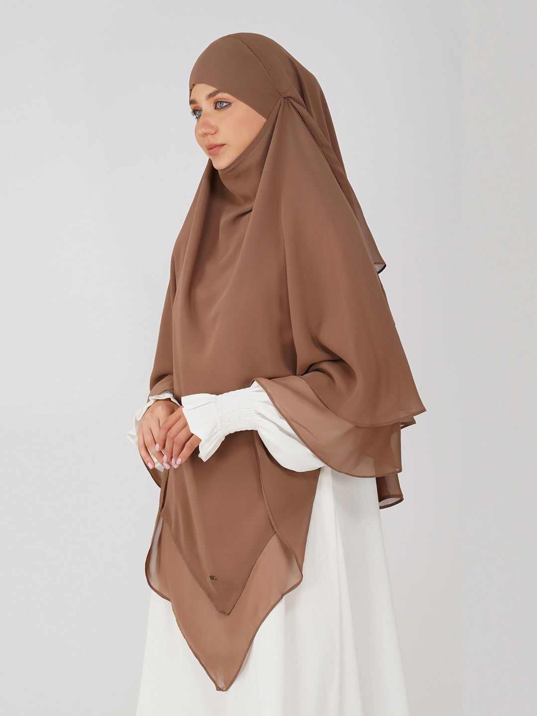 Triple Layer Soft Georgette Khimar