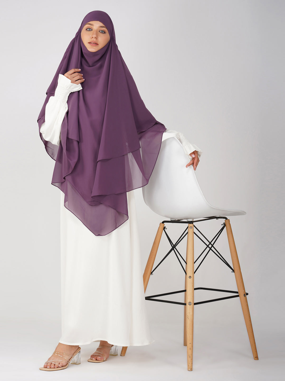 Triple Layer Soft Georgette Khimar
