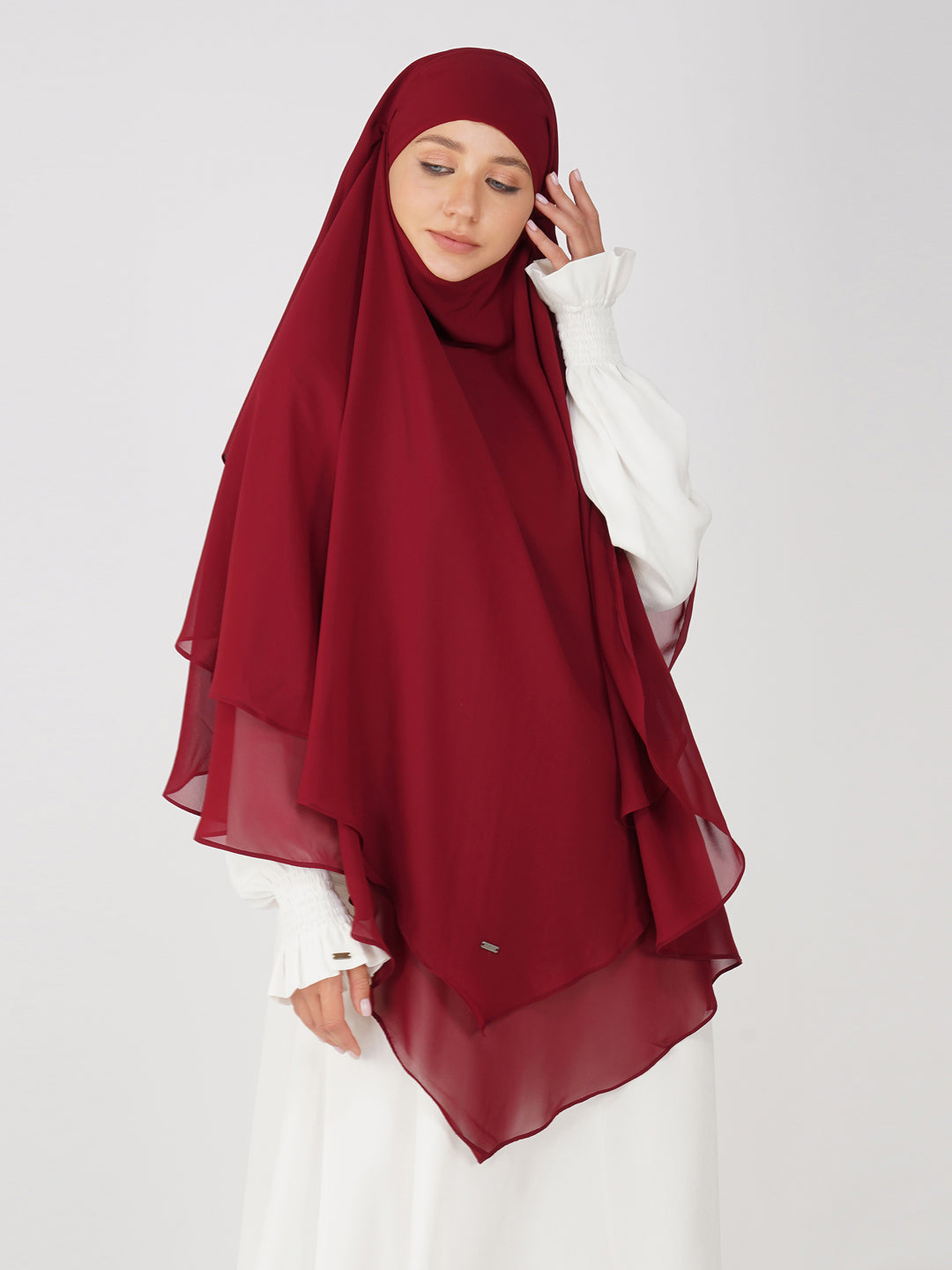 Triple Layer Soft Georgette Khimar